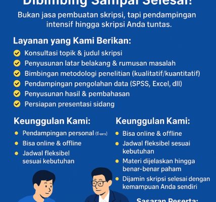 Bimbingan Skripsi Profesional – Dibimbing Sampai Selesai!