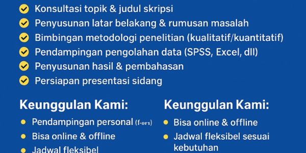 Bimbingan Skripsi Profesional – Dibimbing Sampai Selesai!