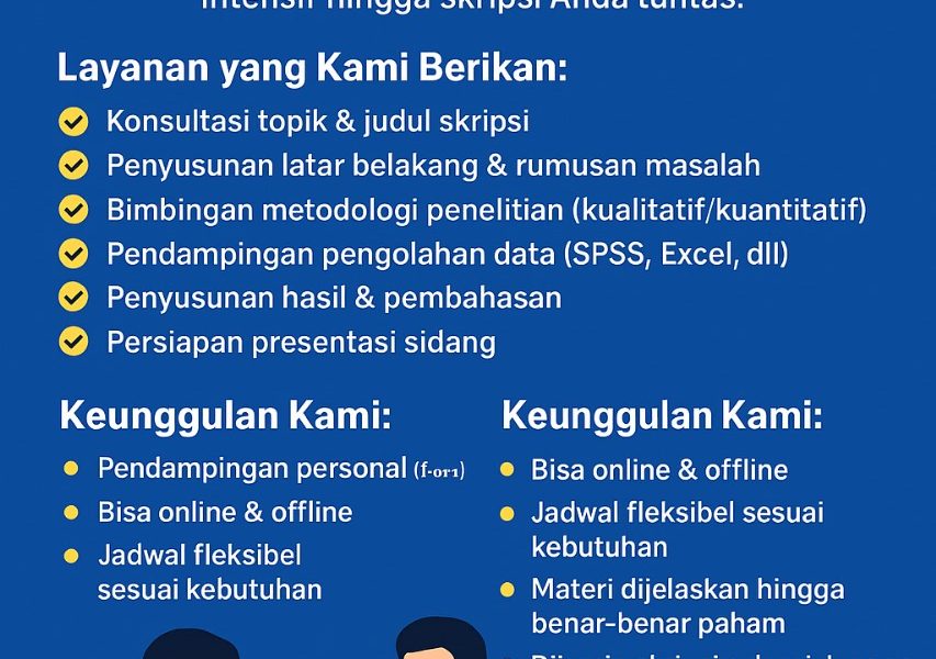 Bimbingan Skripsi Profesional – Dibimbing Sampai Selesai!